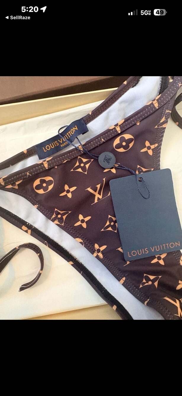 Louis Vuitton Monogram Print Two-Piece Bikini Set - Picture 6 of 7